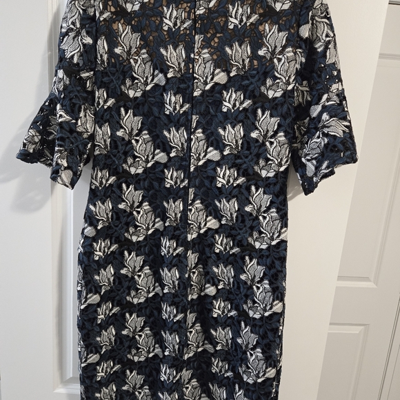 Ralph Lauren size 8 teal/green and white lace dress - Picture 3 of 4